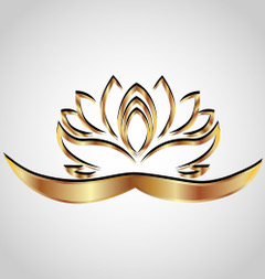 39169077 - gold stylized lotus flower vector image